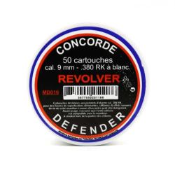 Bo&icirc;te 50 cartouches &agrave; blanc haute qualit&eacute; 9mm RK pour revolver