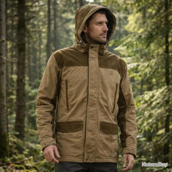 Veste Rambouillet imperm�able polyester bicolore marron XL � 3XL
