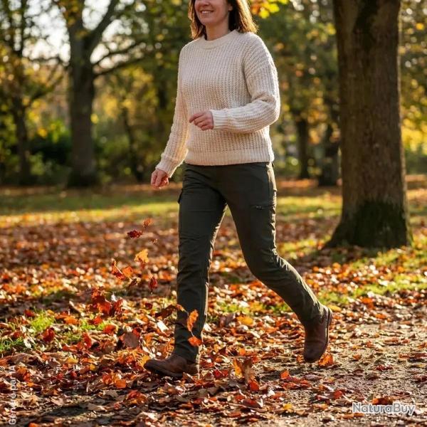 Fuseau femme Treeland kaki marron � renforts nano ripstop