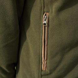 Blouson Scotland femme 4 poches zip polaire polyester kaki &agrave; XL