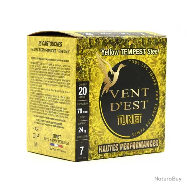 Boite de 25 cartouches BJ 20 70 vent d est yellow tempest 24g