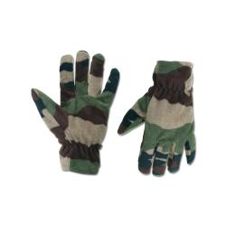Gants polaires l&eacute;gers &eacute;lastique fibre polaire polyester camo