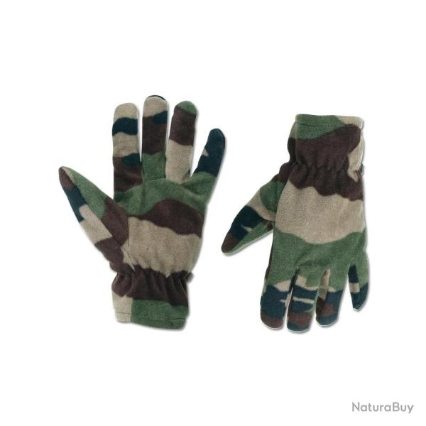 Gants polaires l�gers �lastique fibre polaire polyester camo