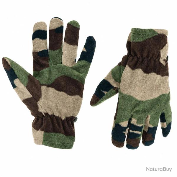 Gants polaires l�gers �lastique fibre polaire polyester camo