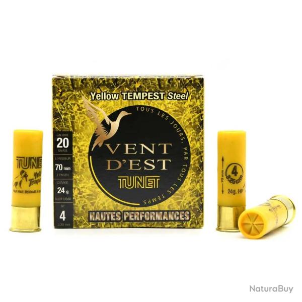 Boite de 25 cartouches BJ 20/70 vent d'est yellow tempest 400m/s 4
