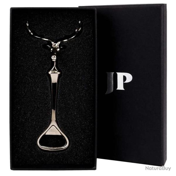 D�capsuleur cerf en m�tal zinc argent� 13cm 180g