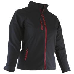 Veste softshell femme Alba 4 poches polyester noir &agrave; 2XL