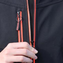Veste softshell femme Alba 4 poches polyester noir &agrave; 2XL