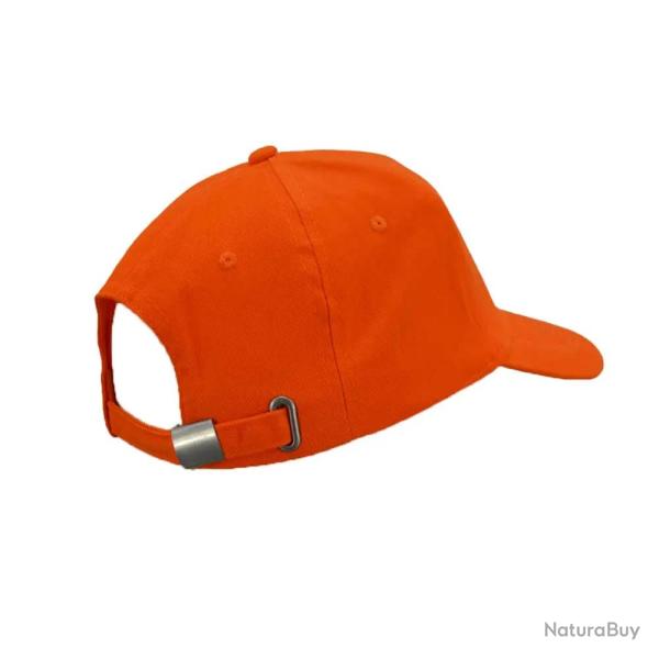 Casquette r�glable visi�re pr� corub�e sanglier coton orange