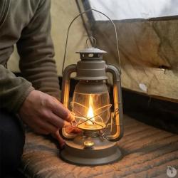 Lampe &agrave; p&eacute;trole cr&egrave;me ardoise avec m&egrave;che