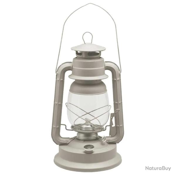 Lampe  ptrole crme ardoise avec mche