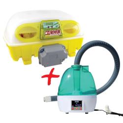 Couveuse automatique Egg Tech 49 Biomaster River Systems avec humidificateur Nebula