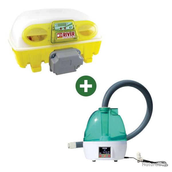 Couveuse automatique Egg Tech 49 Biomaster River Systems avec humidificateur Nebula