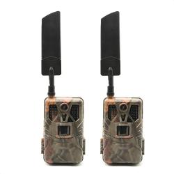 2 Cam&eacute;ras d&eacute;tecteur de mouvements live vid&eacute;o 30MP camouflage