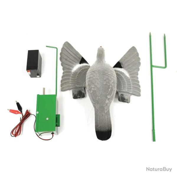 Appelant pigeon �lectrique � ailes battantes hauteur 82cm, longueur fil 120cm