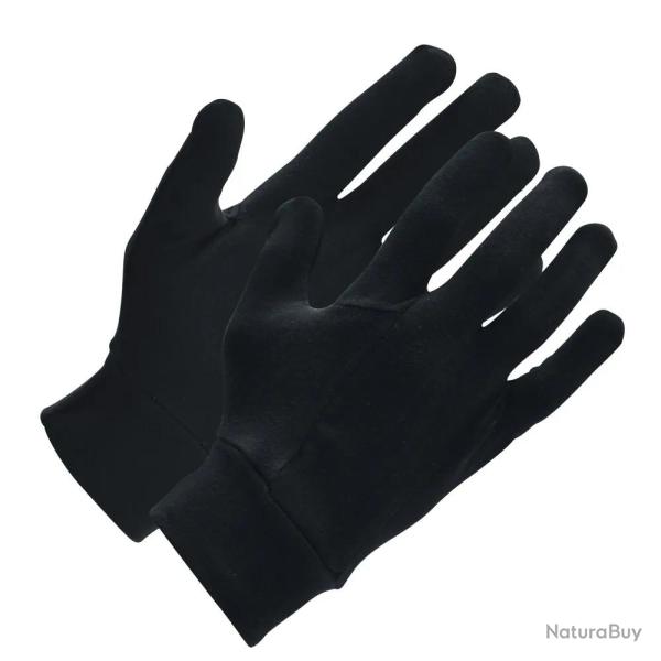 Gants chasse fins �lastiques coton lycra noir taille unique