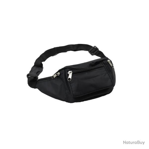 Sac banane 4 poches zipp�es Noir 290x100x60mm
