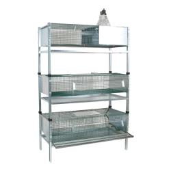 Kit complet cage d'élevage cailles calva 100 X 50 X 180 cm