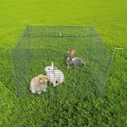 Cage repliable &agrave; p&acirc;turer volaille ou lapin