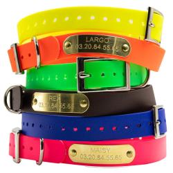 Colliers &agrave; graver sur plaque BETA 60X2,5 cm 6 couleurs Ajustable Orange