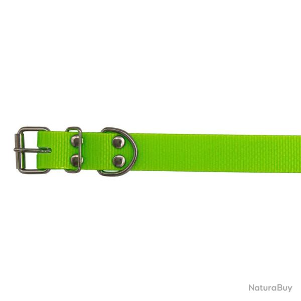 Collier PVC longueur 60 cm largeur 2,5cm 3 couleurs fluo Ajustable Jaune fluo