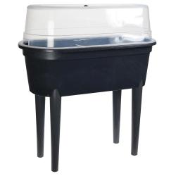 Serre de culture sur pieds noire 77 X 40 X 83 cm