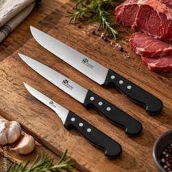 Couteaux de boucher Lot de 3 pi&egrave;ces
