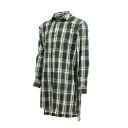 Chemise long pan &agrave; carreaux boutons coton flanelle vert M &agrave; 5XL M