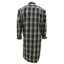 Chemise long pan &agrave; carreaux boutons coton flanelle vert M &agrave; 5XL M