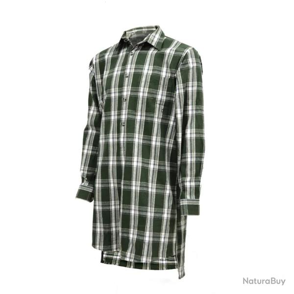 Chemise long pan � carreaux boutons coton flanelle vert M � 5XL M