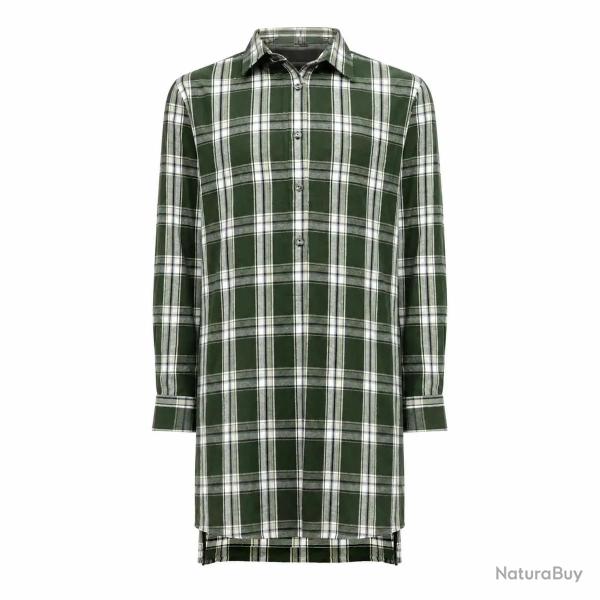 Chemise long pan � carreaux boutons coton flanelle vert M � 5XL M