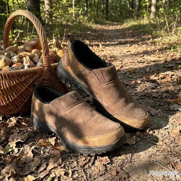 Sabots Montana cuir su�d� chocolat taupe � 46