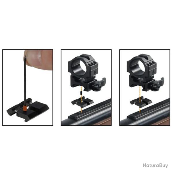 Lot de 2 adaptateurs rails 11mm  21mm picatinny / weaver