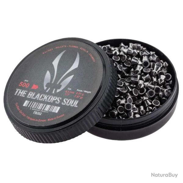 Boite de 500 plombs Black ops soul t�te pointue cal 4,5mm