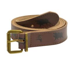 Ceinture motif sanglier et b&eacute;casse