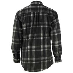 Chemise chaude homme &agrave; carreaux polyester grise M &agrave; 3XL