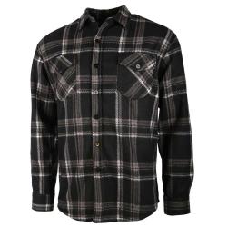 Chemise chaude homme &agrave; carreaux polyester grise M &agrave; 3XL