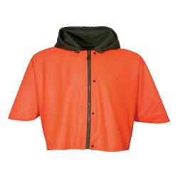 Capeline r&eacute;versible polyester enduit PU kaki orange taille unique