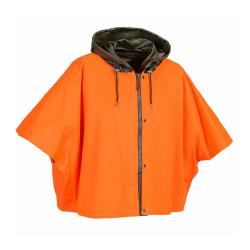 Capeline r&eacute;versible polyester enduit PU kaki orange taille unique