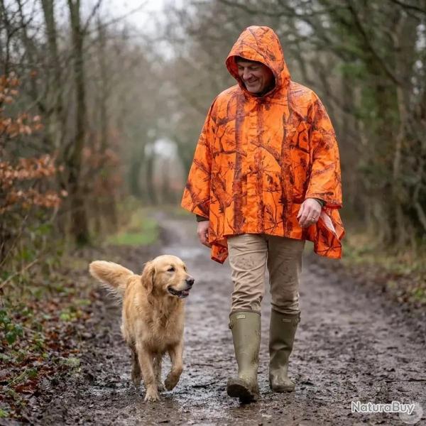 P�lerine Dinan Ghost imperm�able polyur�thane orange blaze&black