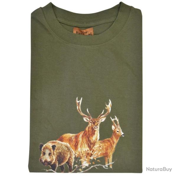 Tee shirt Kaki Bartavel Grands Animaux Taille M  5XL