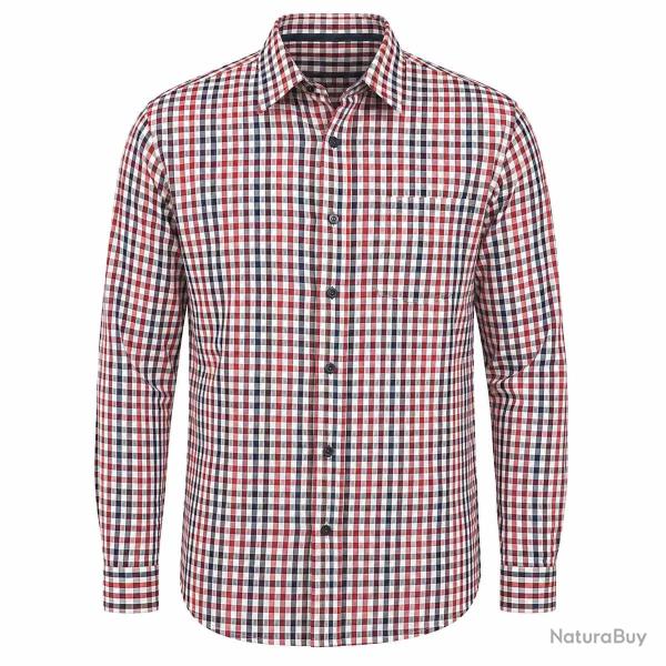 Chemise Gandja � carreaux vichy coton orange bleu M � 3XL
