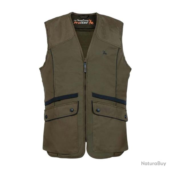 Gilet de chasse Grouse 8 poches coton polyester kaki S  3XL