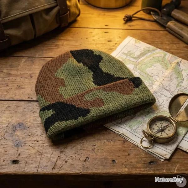 Bonnet chaud 100% acrylique camo CE taille unique