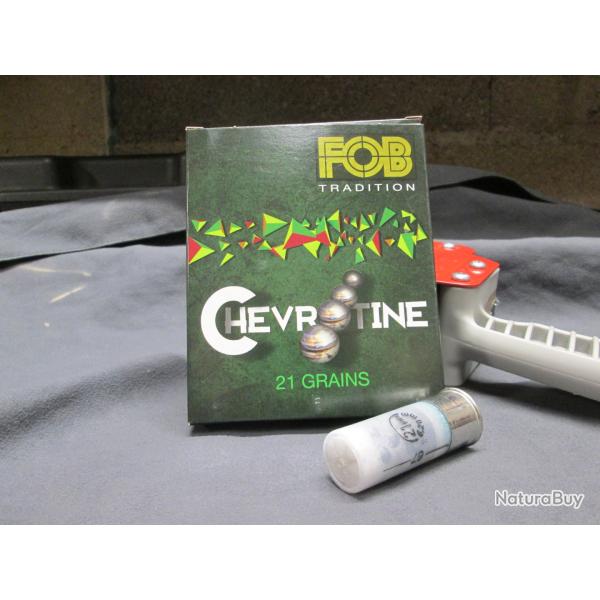 10 cartouches Chevrotines 21 grains FOB TRADITION cal 12/67