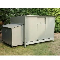 Poulailler m&eacute;tal galvanis&eacute; Vert 100 X 70 X 40 cm 2 &agrave; 4 poules