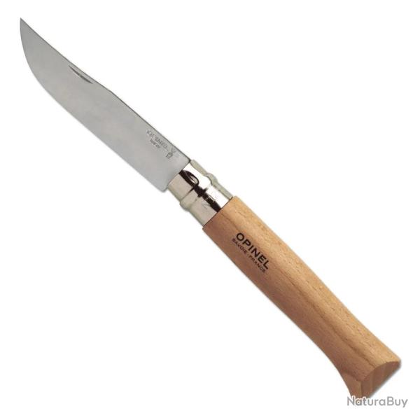 Couteau Opinel N�12 lame acier inox 12 cm manche h�tre bague de s�curit�