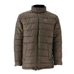 Parka r&eacute;versible col montant polyester marron bleu marine M &agrave; 2XL