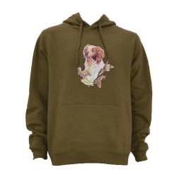 Sweat &agrave; capuche kaki &eacute;pagneul Bartavel&reg;