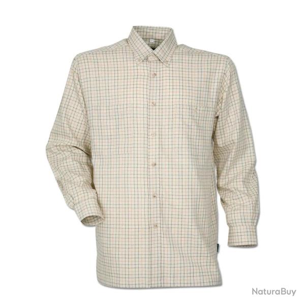 Chemise � carreaux coton tiss� fond �cru � 4XL